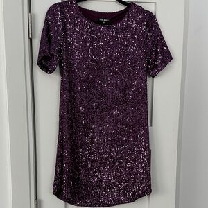 Steve Madden Glittering Purple Sequin Dress